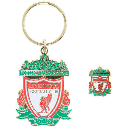 Liverpool FC Keyring & Badge Set Image 1