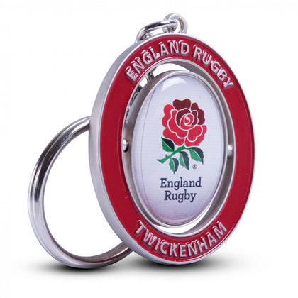 England Rugby Union Spinner Keyring Image 1