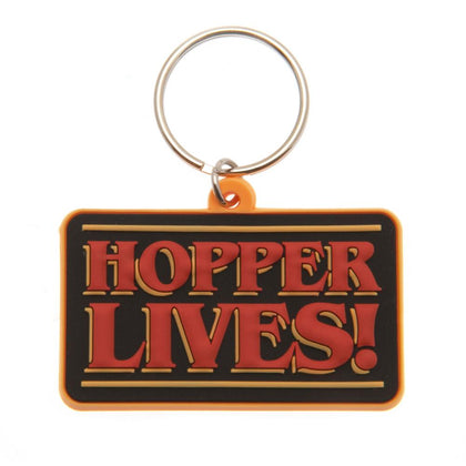 Stranger Things Hopper Lives PVC Keyring Image 1