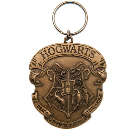 Harry Potter Hogwarts Debossed Metal Keyring Image 1