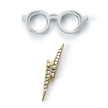 Harry Potter Lightning Bolt & Glasses Badge Image 1