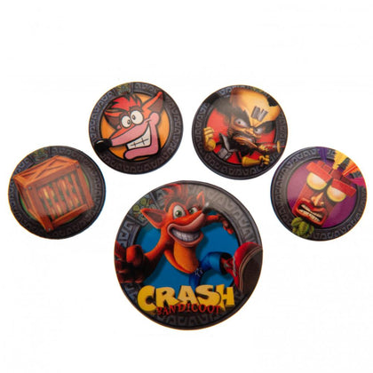 Crash Bandicoot Button Badge Set Image 1