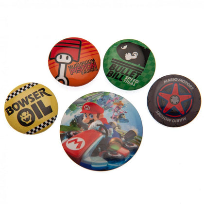 Mario Kart Button Badge Set Image 1