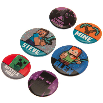 Minecraft Button Badge Set Image 1