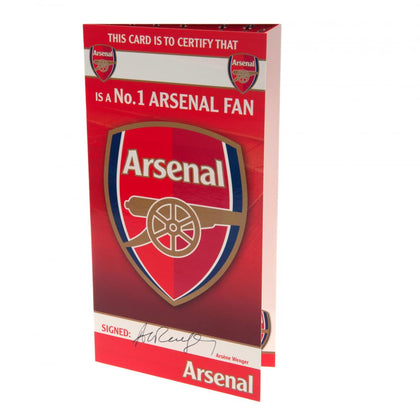 Arsenal FC No 1 Fan Birthday Card Image 1