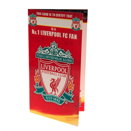 Liverpool FC No 1 Fan Birthday Card Image 1