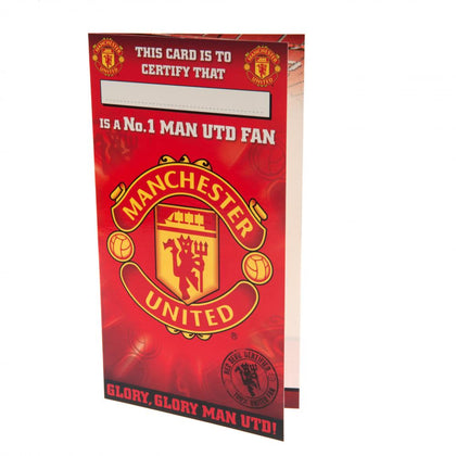 Manchester United FC No 1 Fan Birthday Card Image 1