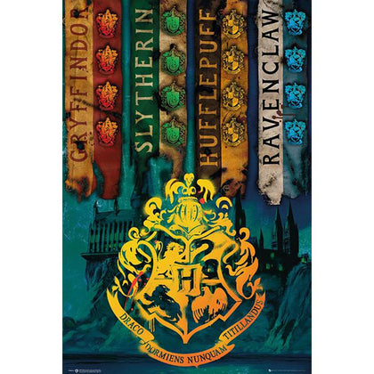 Harry Potter House Flags Poster Image 1