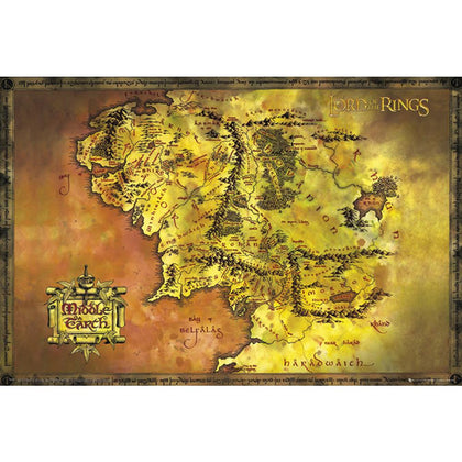 The Lord Of The Rings Map Poster Image 1