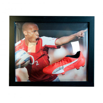 Arsenal FC Framed Henry Signed Boot Image 1