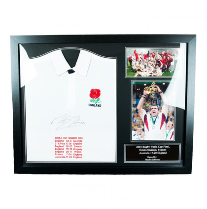 England Rugby Union Framed Johnson Signed Shirt Image 1