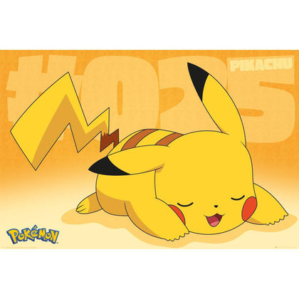 Pokemon Pikachu Asleep Poster Image 1