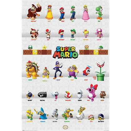Super Mario Character Parade Poster Image 1
