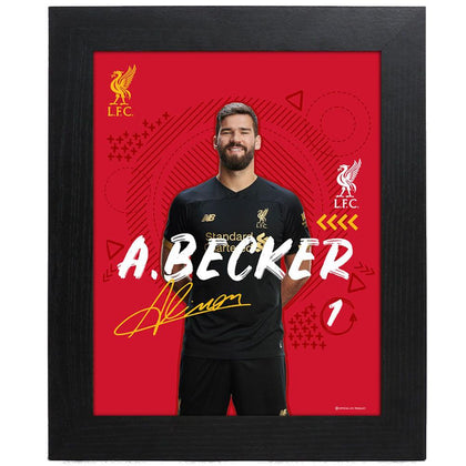 Liverpool FC Framed Alisson Picture Image 1
