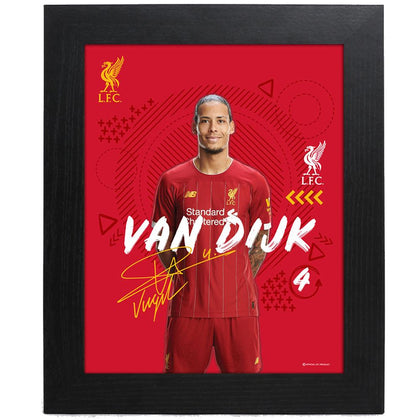 Liverpool FC Framed Van Dijk Picture Image 1