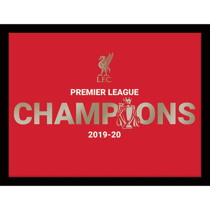 Liverpool FC Premier League Champions Framed Metallic Picture Image 1