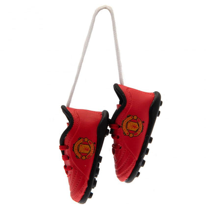 Manchester United FC Mini Football Boots Car Decoration Image 1