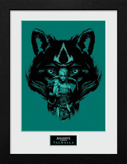 Assassins Creed Valhalla Wolf Framed Picture Image 1