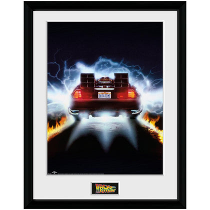 Back To The Future Framed Delorean Picture Image 1