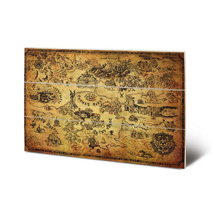 The Legend Of Zelda Map Wood Print Image 1