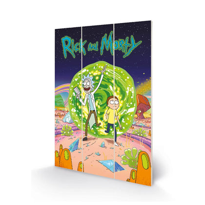 Rick And Morty Portal Wood Print Image 1