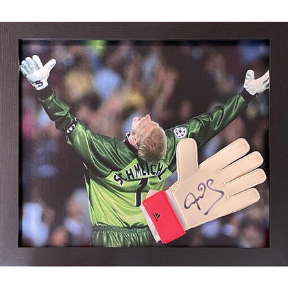 Manchester United FC Framed Schmeichel Signed Glove Image 1