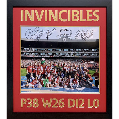 Arsenal FC Framed Invincible Season Signed Print Image 1
