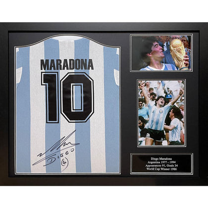 Argentina Framed Maradona Signed Shirt Image 1