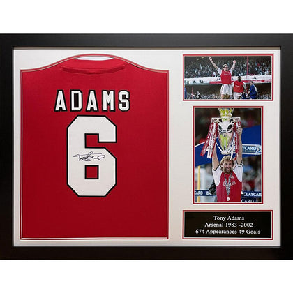 Arsenal FC Framed Retro Adams Signed Shirt Image 1