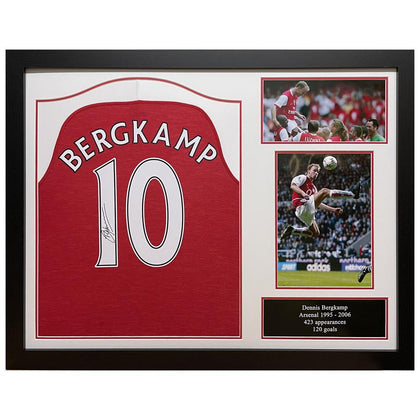 Arsenal FC Framed Bergkamp Signed Shirt Image 1