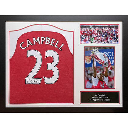 Arsenal FC Framed Campbell Signed Shirt Image 1