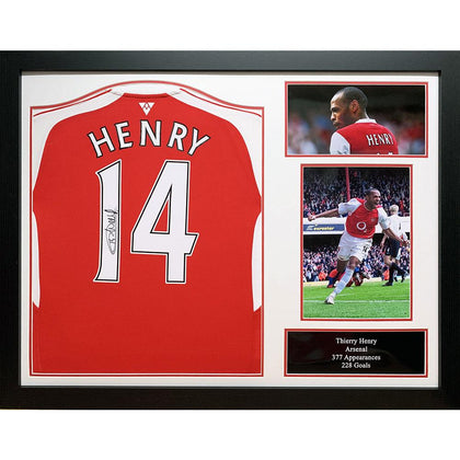Arsenal FC Framed Henry Signed Shirt Image 1
