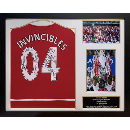 Arsenal FC Framed Invincibles Season Signed Shirt Image 1