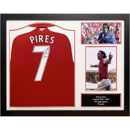 Arsenal FC Framed Pires Signed Shirt Image 1