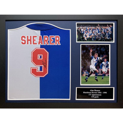 Blackburn Rovers FC Framed Shearer Signed Shirt Image 1