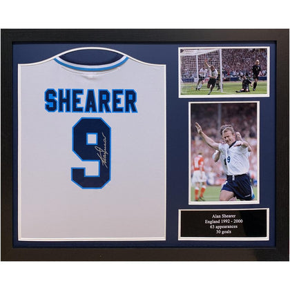England Framed Sheraer Signed Shirt Image 1