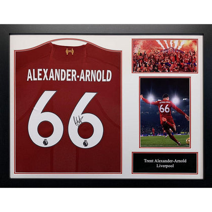 Liverpool FC Framed Alexander-Arnold Signed Shirt Image 1