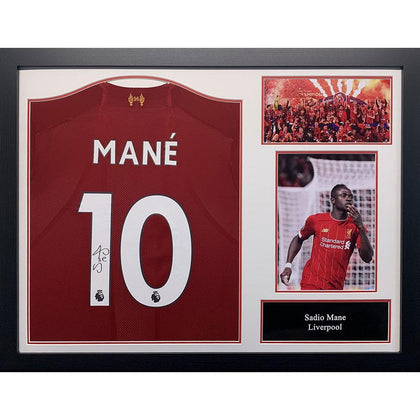 Liverpool FC Framed Mane Signed Shirt Image 1