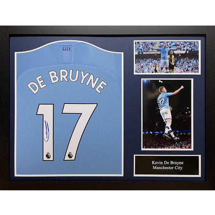 Manchester City FC Framed De Bruyne Signed Shirt Image 1