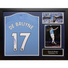 Manchester City FC Framed De Bruyne Signed Shirt Image 1
