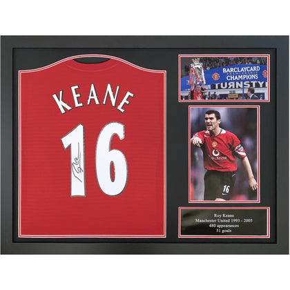 Manchester United FC Framed Keane Signed Shirt Image 1