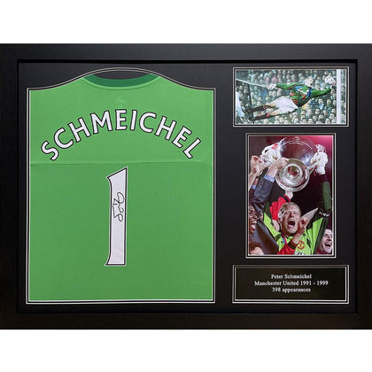 Manchester United FC Framed Schmeichel Signed Shirt Image 1