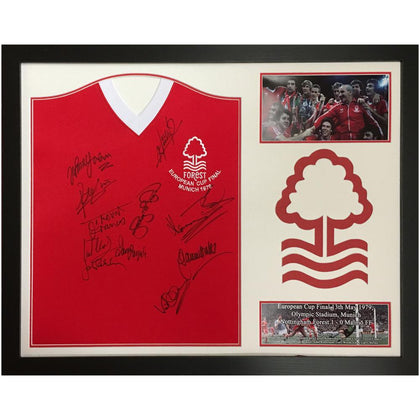 Nottingham Forest FC Framed 1979 European Cup Final Signed Shirt Image 1