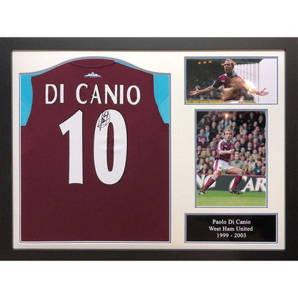 West Ham United FC Framed Di Canio Signed Shirt Image 1