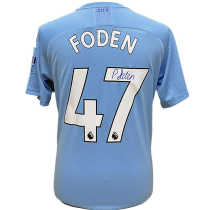 Manchester City FC Foden Signed Shirt Image 1