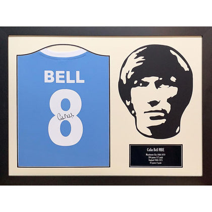 Manchester City FC Bell Silhouette Signed Shirt Image 1
