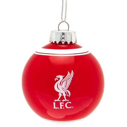 Liverpool FC Christmas Glass Bauble Image 1