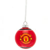 Manchester United FC Glass Christmas Bauble Image 2