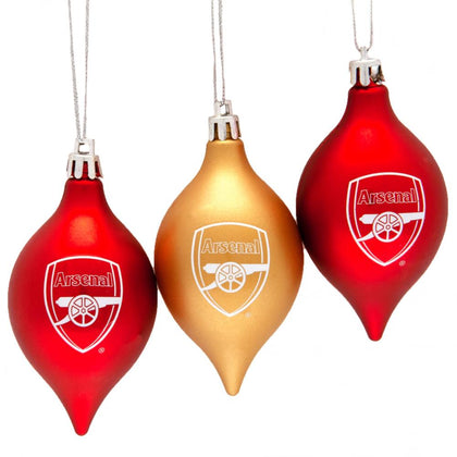 Arsenal FC Christmas Vintage Baubles Image 1