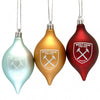 West Ham United FC Christmas Vintage Baubles Image 1